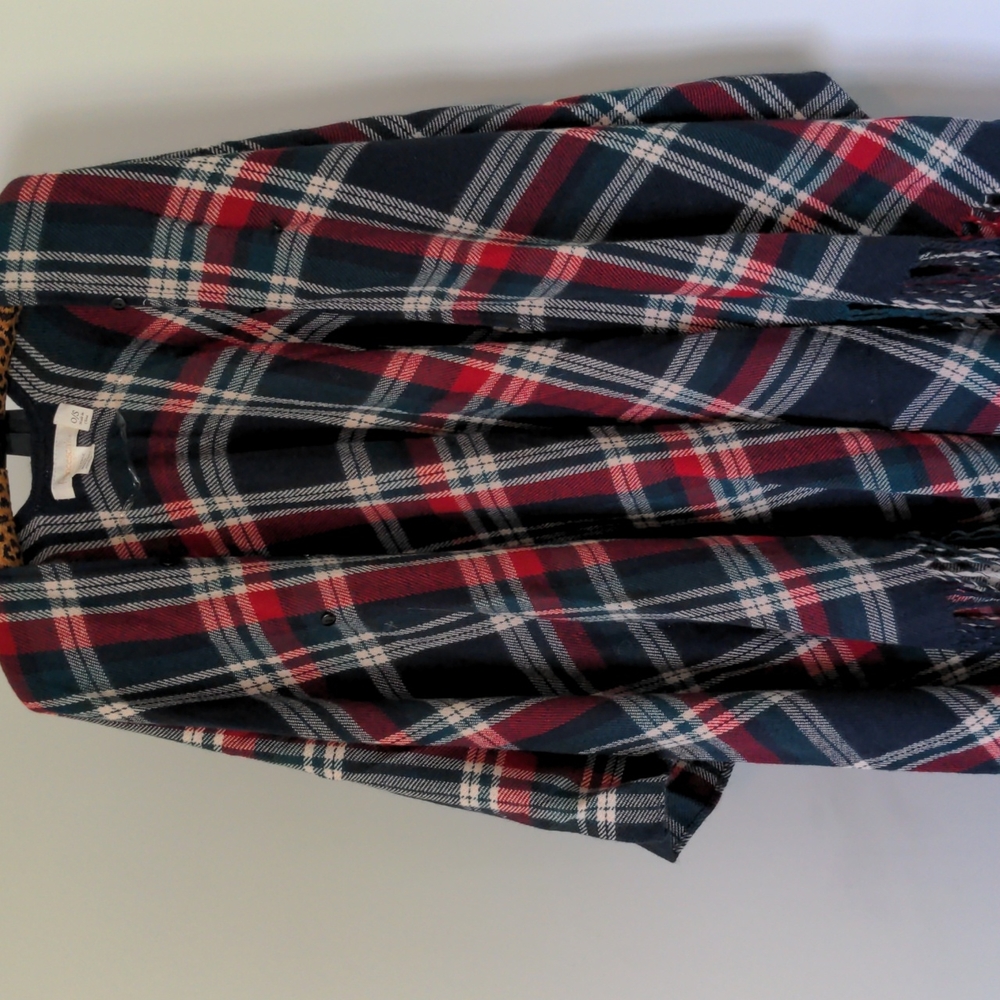 Plaid Francesca's Poncho - Picture 5 of 7